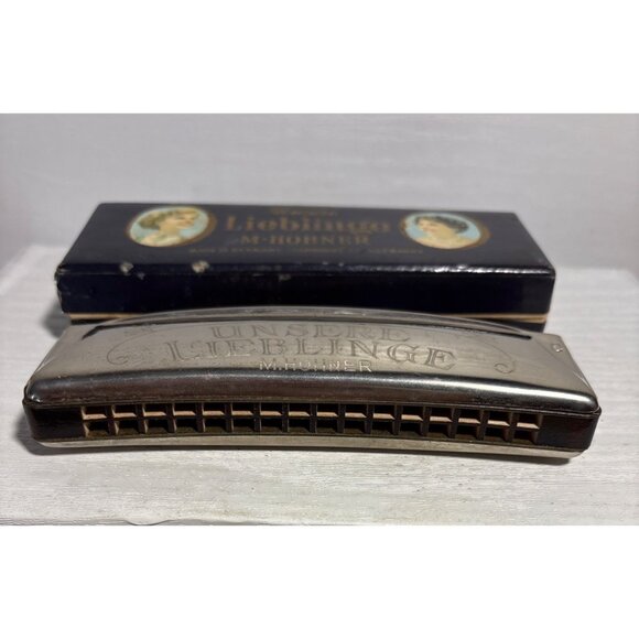 Vintage M. Hohner Unsere Lieblinge Harmonica Original Germany Chromatic Model - Picture 7 of 11